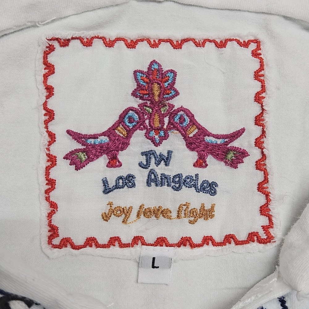 Johnny Was Los Angeles Zip Up Hoodie Embroidered Tunic Large - Picture 9 of 14